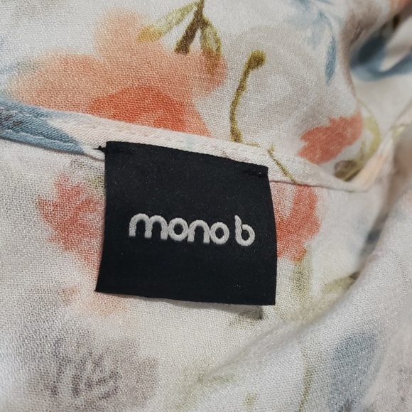 NWOT Mono B Women's Floral Cold Shoulder Blouse - Picture 6 of 8